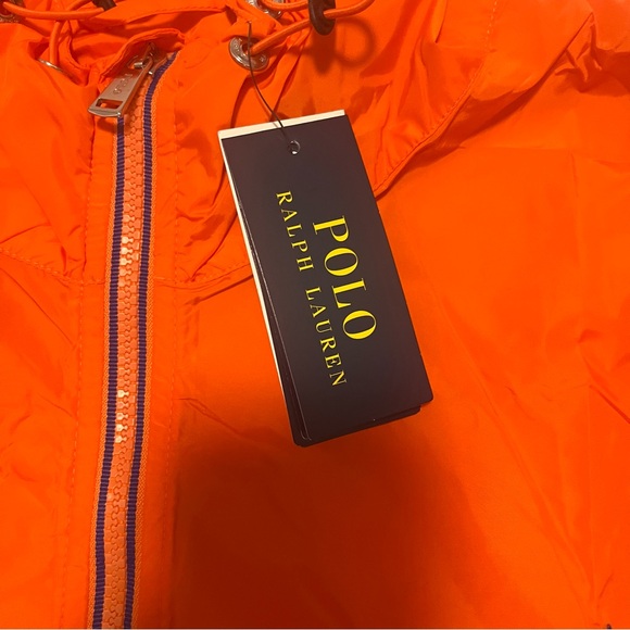 Polo Ralph Lauren Mens Orange Lightweight Hooded Windbreaker Jacket- 3XLT- NWT - Picture 5 of 12